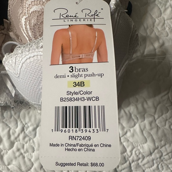 NWT Rene' Rofe' Demi Bra-3 - Picture 4 of 10